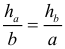 Formula Basic property of the heights of the triangle