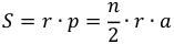 Формула Площадь правильного многоугольника