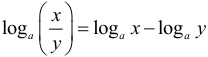 Formula Logarithm Fraction
