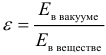 Formula: Dielectric Constant