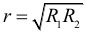 Formula Internal resistance of the current source at equal power