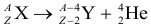 Alpha decay formula